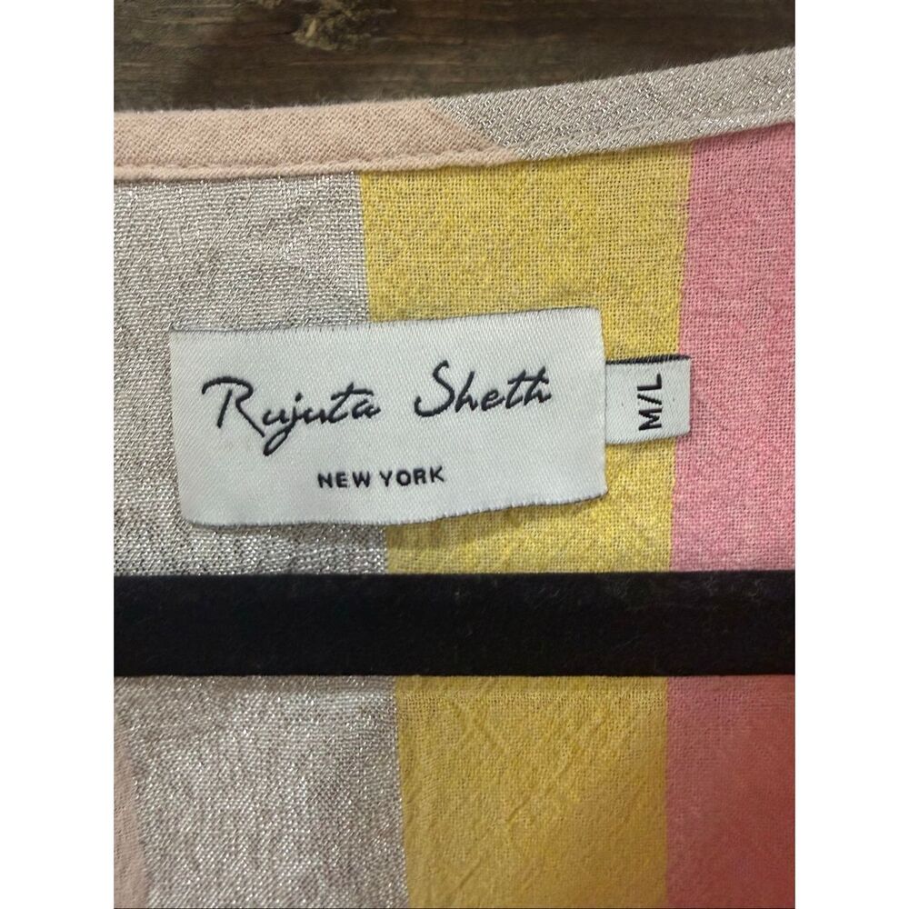 Rujuta Sheth Ruby Kaftan Dress - Candy Stripe boho lagenlook sz M/L - Picture 4 of 8
